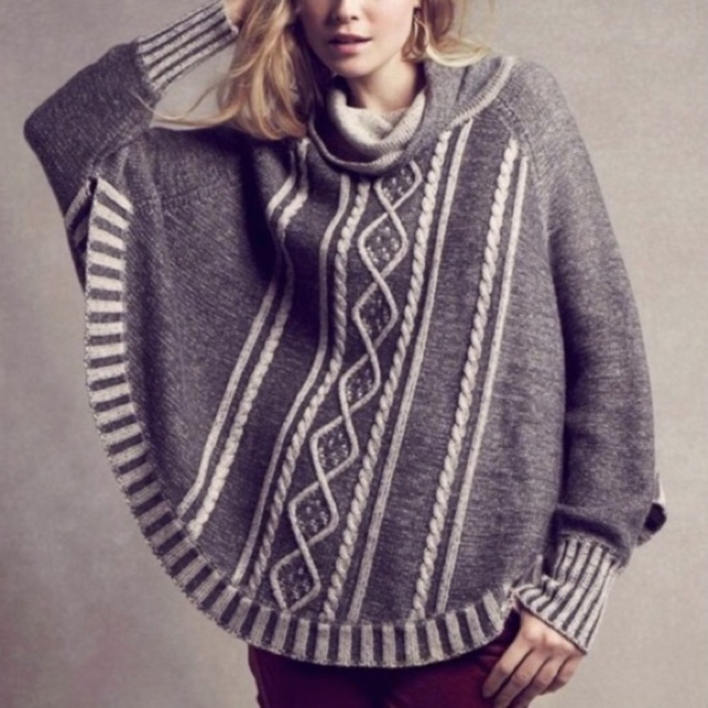 Anthropologie YOON Pullover Poncho Sweater